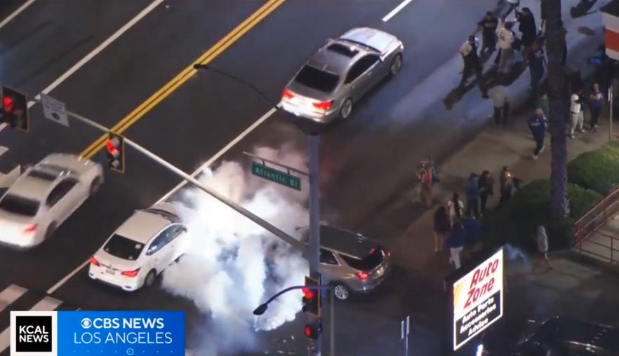 <i>KCAL/KCBS via CNN Newsource</i><br/>A group of East Los Angeles residents say that their night of celebration surrounding the Dodgers World Series berth quickly turned into chaos when they were tear gassed by Los Angeles County Sheriff's Department deputies over the weekend.