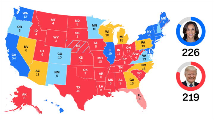 <i>CNN via CNN Newsource</i><br/>The 2024 presidential electoral battleground map has proved to be remarkably stable over the past two months after the race was reshaped with Vice President Kamala Harris’ elevation to the top of the Democratic ticket.