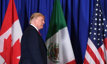 Then-President Donald Trump arrives to deliver a statement in November 2018