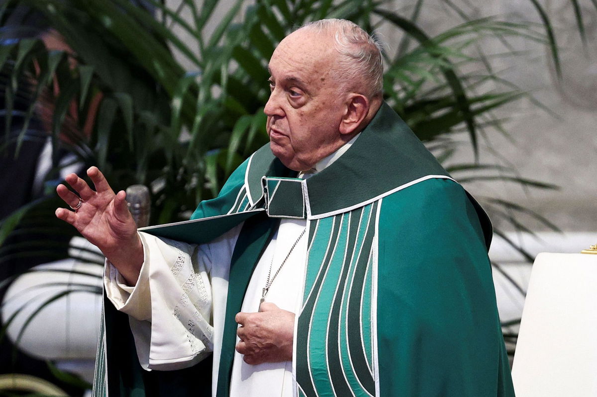 <i>Guglielmo Mangiapane/Reuters via CNN Newsource</i><br/>Pope Francis leads the closing Mass at the end of the Synod of Bishops in Saint Peter's Basilica at the Vatican