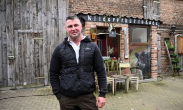 Michael Reiss pictured outside his shop in April.