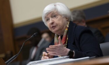 Treasury Secretary Janet Yellen testifies before a House Committee on Financial Services hearing on Capitol Hill on July 9.