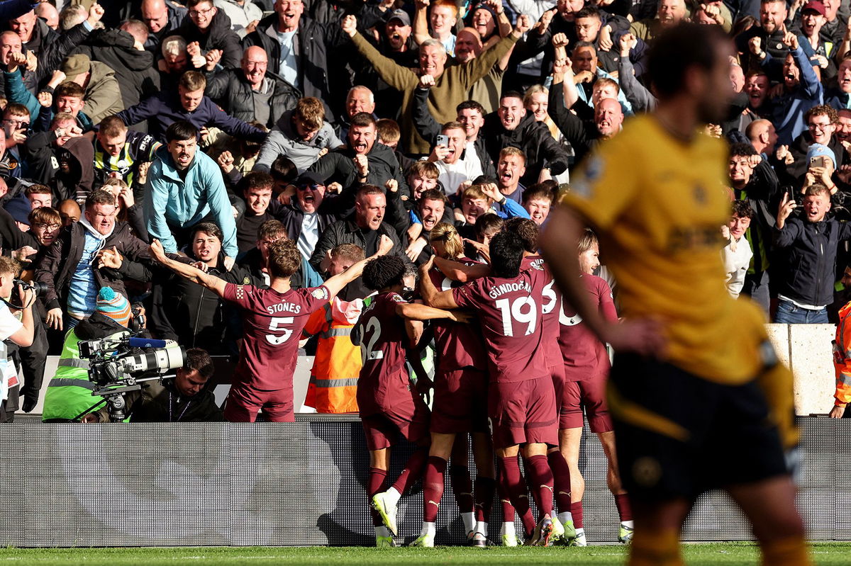 <i>Adrian Dennis/AFP/Getty Images via CNN Newsource</i><br/>Manchester City needed a late winner to beat Wolves.