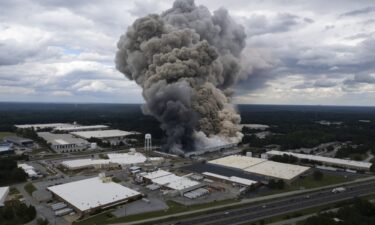 Smoke billows from a fire at the BioLab facility in Conyers