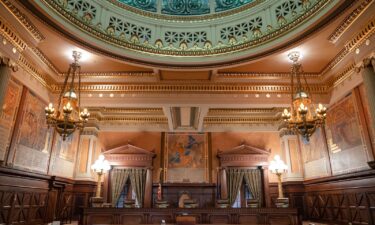 The Supreme Court of Pennsylvania chamber at the Capitol in Harrisburg