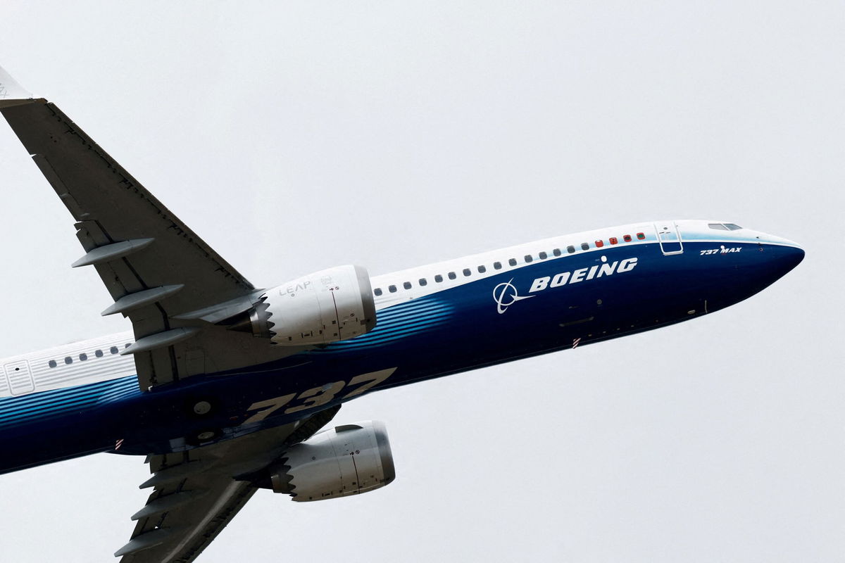 <i>Benoit Tessier/Reuters via CNN Newsource</i><br/>A Boeing 737 MAX-10 performs a flying display at the 54th International Paris Airshow at Le Bourget Airport near Paris