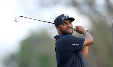 Harold Varner III playing the LIV Golf Team Championship on September 22