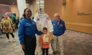 NASA astronauts Yvonne Cagle and Kenneth Cockrell meet with patients and families impacted by cancer at UCSF Benioff Children's Hospital on Friday