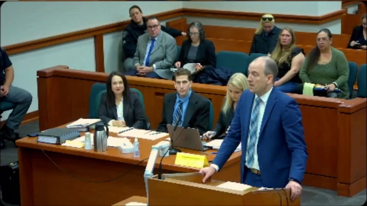 Bryan Kohberger sits with his defense team during a court hearing in Boise on Nov. 7, 2024. 