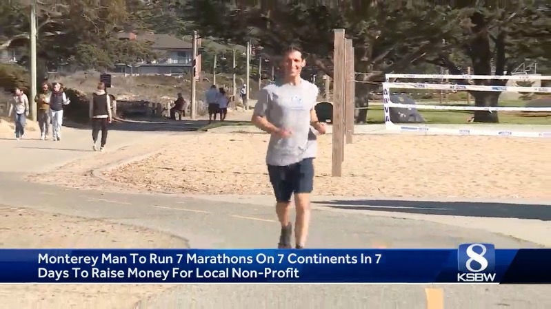 <i>KSBW via CNN Newsource</i><br/>A Monterey man will run seven marathons in seven days across seven continents starting November 15 to support a local nonprofit. 