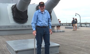 WWII veteran Ben Teevan served aboard the USS Alabama for nearly two years during the war.