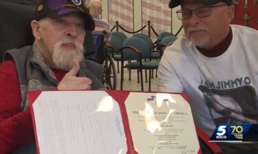 A Vietnam veteran in Norman received his Purple Heart on Veterans Day