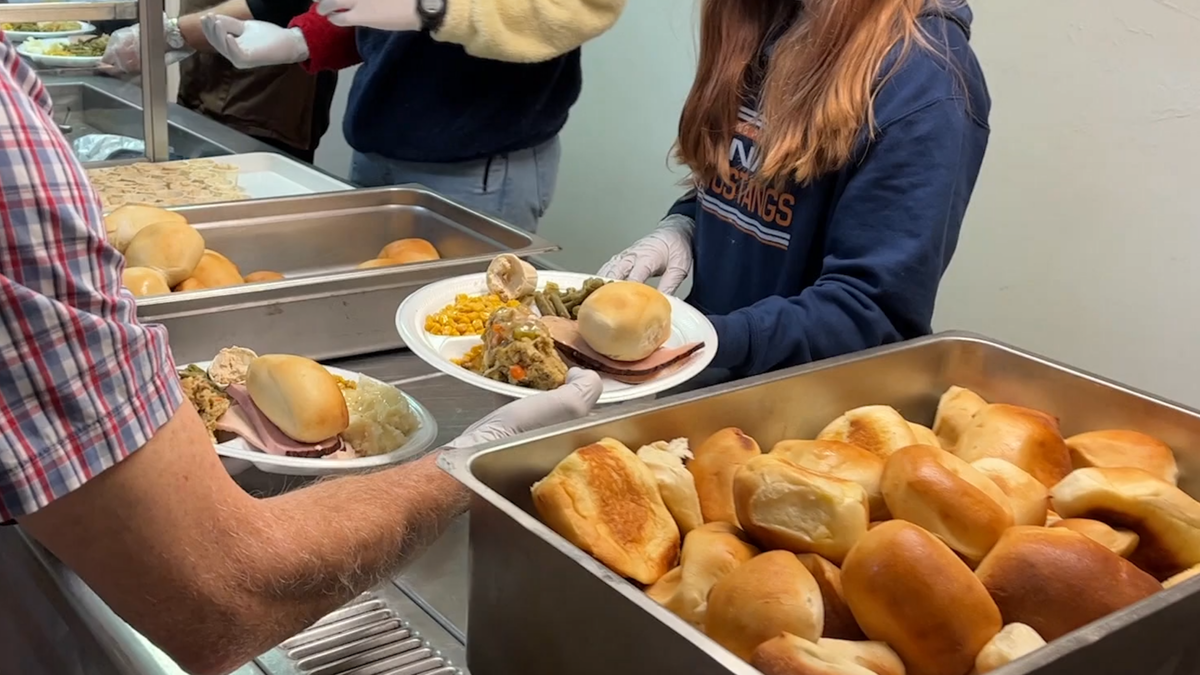 Hundreds of people come to the community Thanksgiving dinner each year