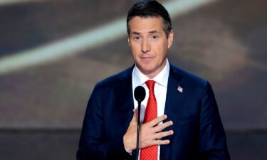 Bernie Moreno speaks speaks during the Republican National Convention in Milwaukee