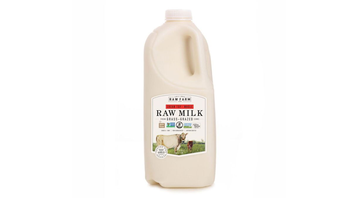 <i>Raw Farm via CNN Newsource</i><br/>Raw Farm has recalled quart and half-gallon sizes of its raw milk with a lot ID of #20241109 and a best-by date of November 27.