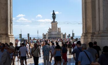 Thousands of locals in Lisbon