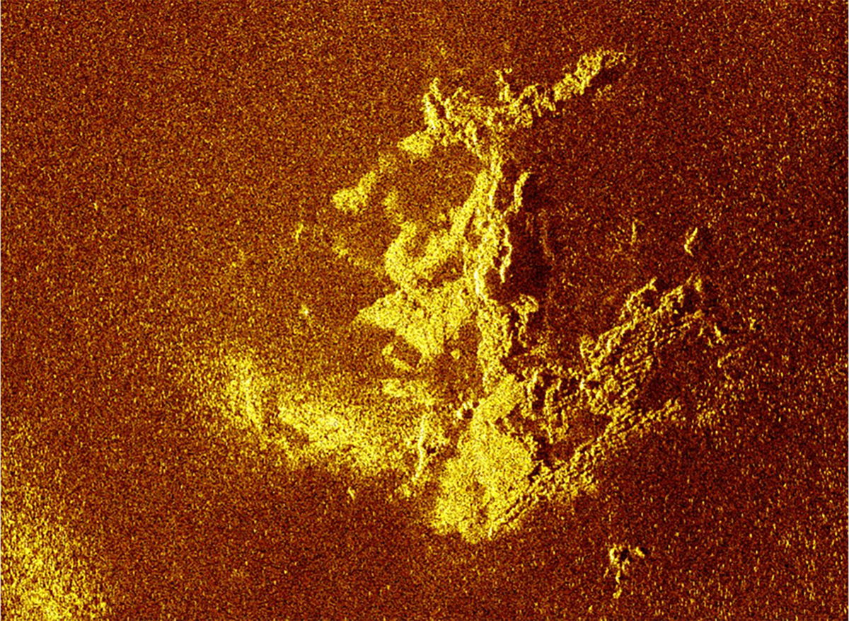 Sonar imagery taken on November 1 shows the previously unidentified rock formation that was suspected to be Amelia Earhart's missing plane.