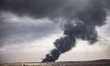 Smoke rises from clashes between Syrian rebels and the regime in the Aleppo countryside on Wednesday.