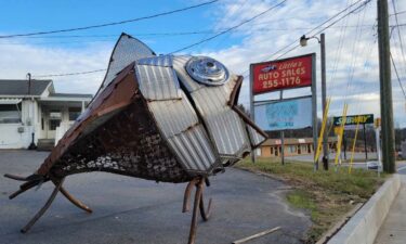 The Big Fish has been salvaged from Helene floodwaters by its creator