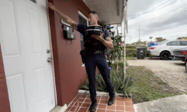 West Palm Beach officers and volunteers hand-delivered 150 hot meals to homebound seniors on Christmas morning.