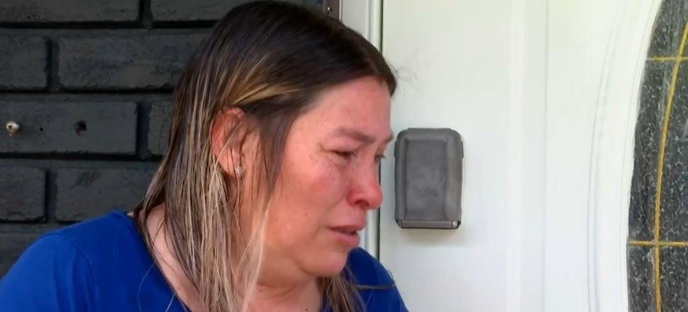 <i>WFOR via CNN Newsource</i><br/>Maria Benitez tearfully described the fear her daughter lived in as she tried to escape an on-again