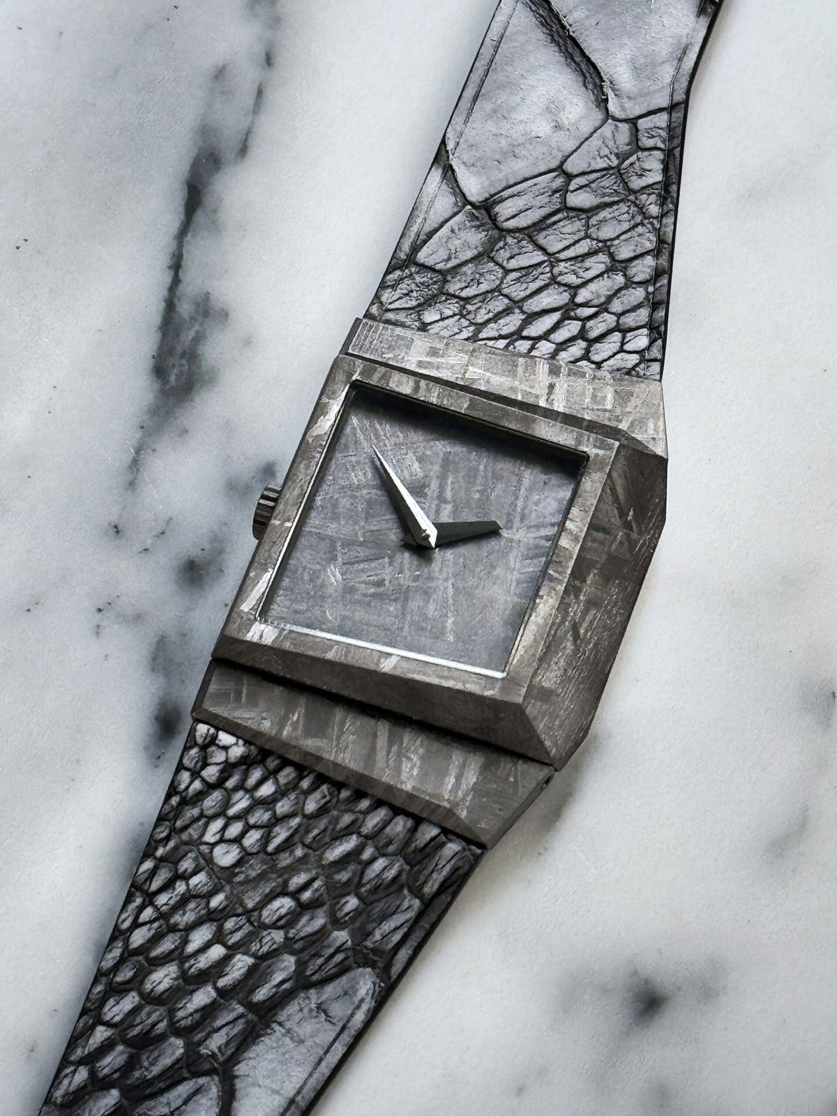 <i>Toledano & Chan via CNN Newsource</i><br/>Watchmakers Toledano & Chan's Brutalist-inspired B/1M was sculpted from part of the Muonionalusta meteorite.