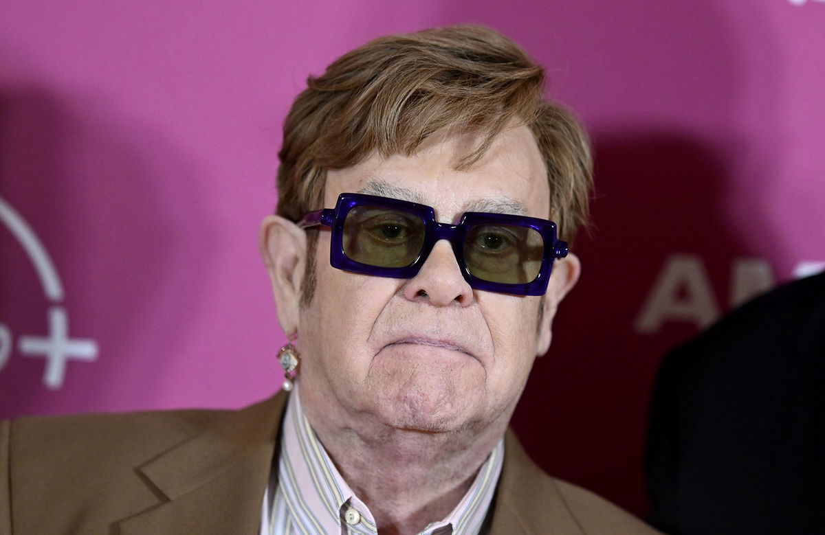 Elton John, pictured in London on October 10, says he still cannot see, months after suffering a severe eye infection.