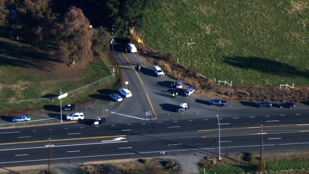 Emergency response officials work the scene of a shooting at Feather River Adventist School in Oroville, California.