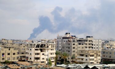 Smoke rises after Israeli airstrikes hit Gaza Strip on December 12