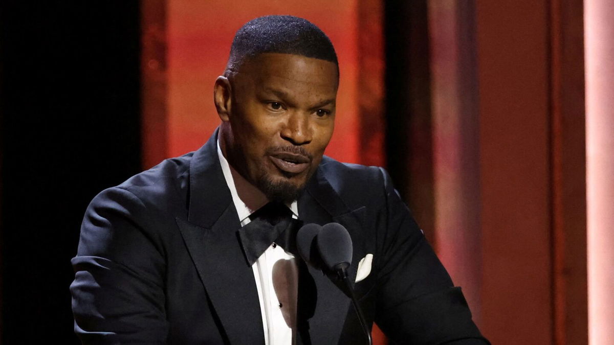 <i>Mario Anzuoni/Reuters/File via CNN Newsource</i><br/>Jamie Foxx speaks during the Academy of Motion Picture Arts and Sciences Governors Awards on November 17.