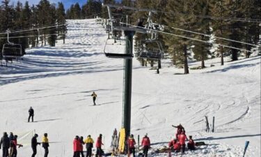 Skiers injured as lift chairs collided at ski resort in Lake Tahoe.