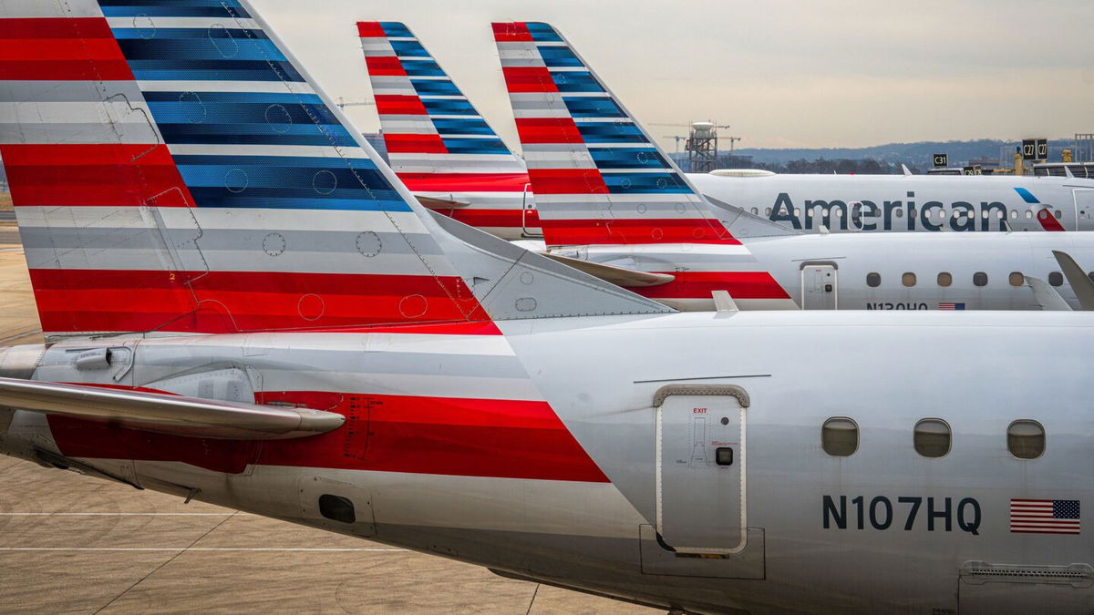 <i>J. David Ake/Getty Images via CNN Newsource</i><br/>All American Airlines flights in the United States are delayed.