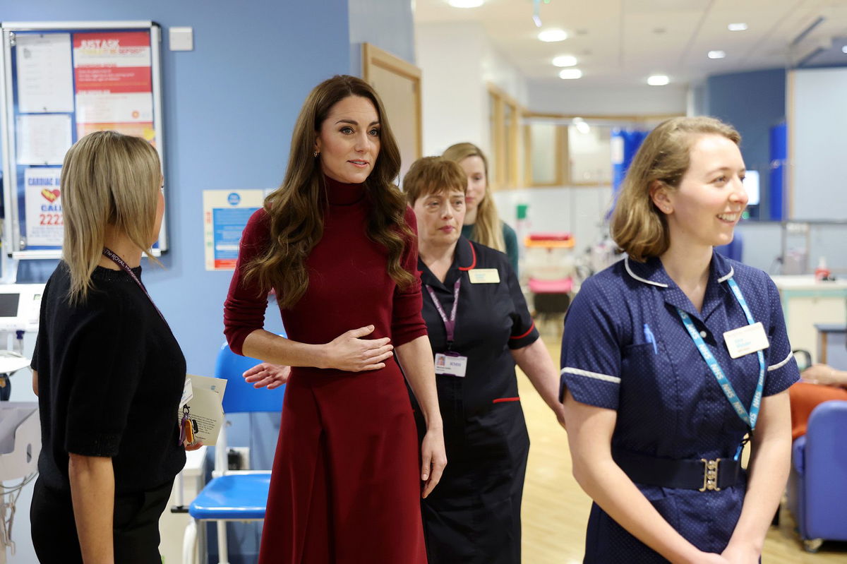 <i>Chris Jackson/Getty Images via CNN Newsource</i><br/>The Princess of Wales visits London's Royal Marsden Hospital on January 13.