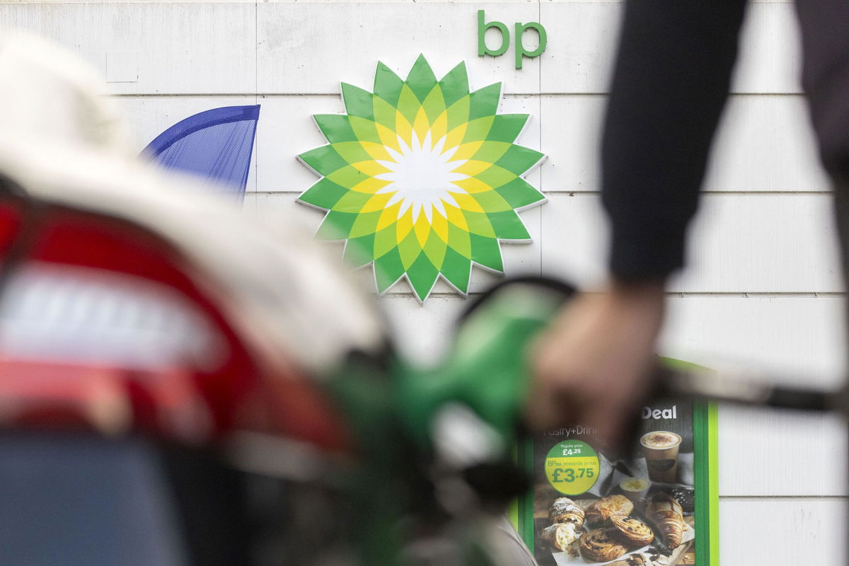 <i>Jason Alden/Bloomberg via Getty Images via CNN Newsource</i><br/>A BP gas station is pictured in Surrey