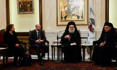 French Foreign Minister Jean-Noël Barrot met with Greek Orthodox Patriarch of Antioch and All the East John X (Yazigi)