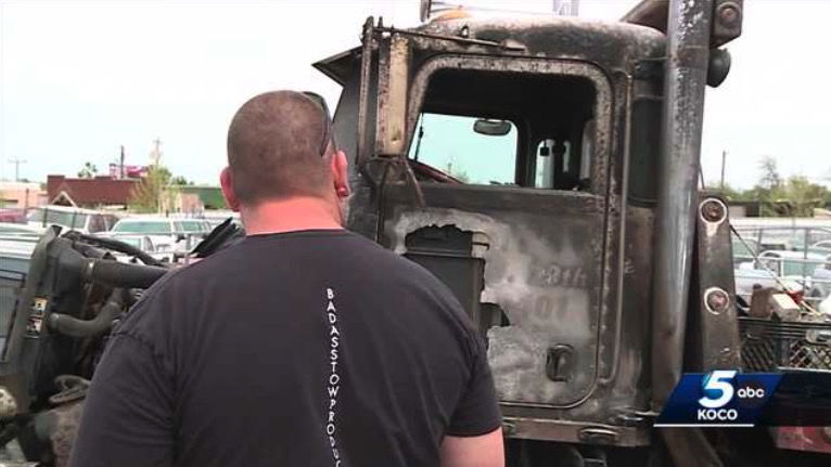 <i>KOCO via CNN Newsource</i><br/>Corey Shaw said he is lucky to be alive after an intense collision caused an explosion over the weekend. Two employees from Puckett's