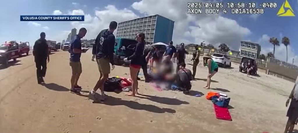 <i>Volusia County Sheriff's Office/WESH via CNN Newsource</i><br/>A Central Florida man is recovering in a local hospital after deputies say he was run over and seriously injured while sunbathing on the beach Saturday morning.