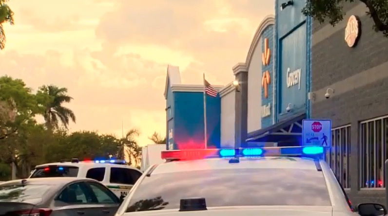 <i>WSVN via CNN Newsource</i><br/>Rescue crews took a man to the hospital after he accidentally shot himself with his own firearm while inside the Walmart in Northeast Miami-Dade