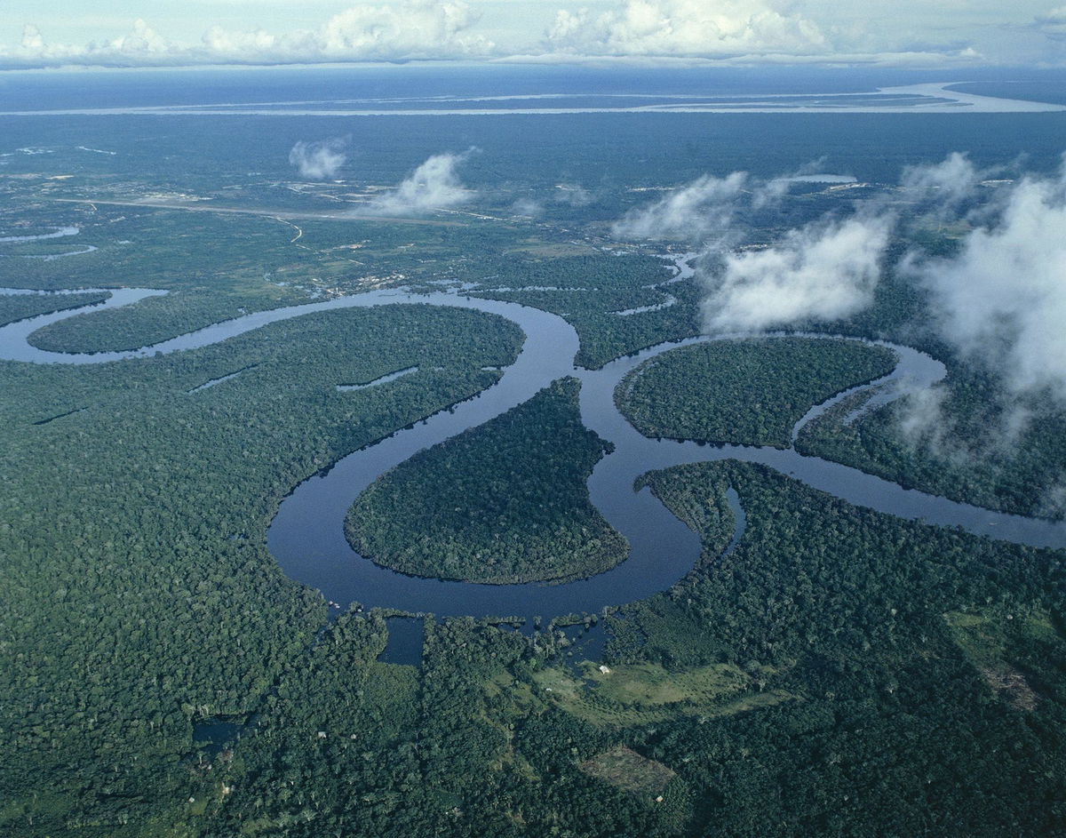 <i>De Agostini/Getty Images via CNN Newsource</i><br/>A view over the Amazon rainforest near Iquitos