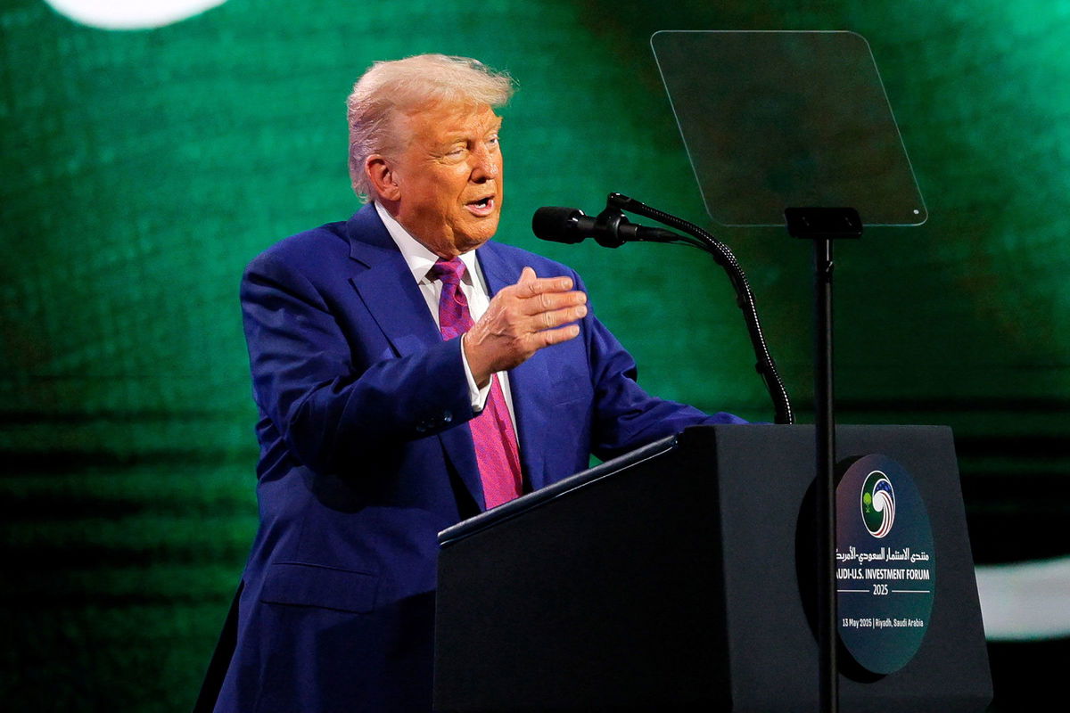 <i>Brian Snyder/Reuters via CNN Newsource</i><br/>President Donald Trump attends the Saudi-US Investment Forum in Riyadh
