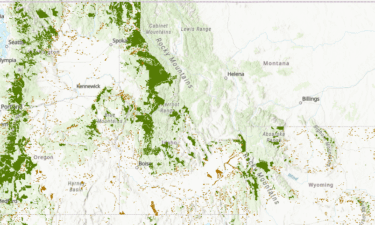 Map showing land that would be made available for sale should the bill pass.