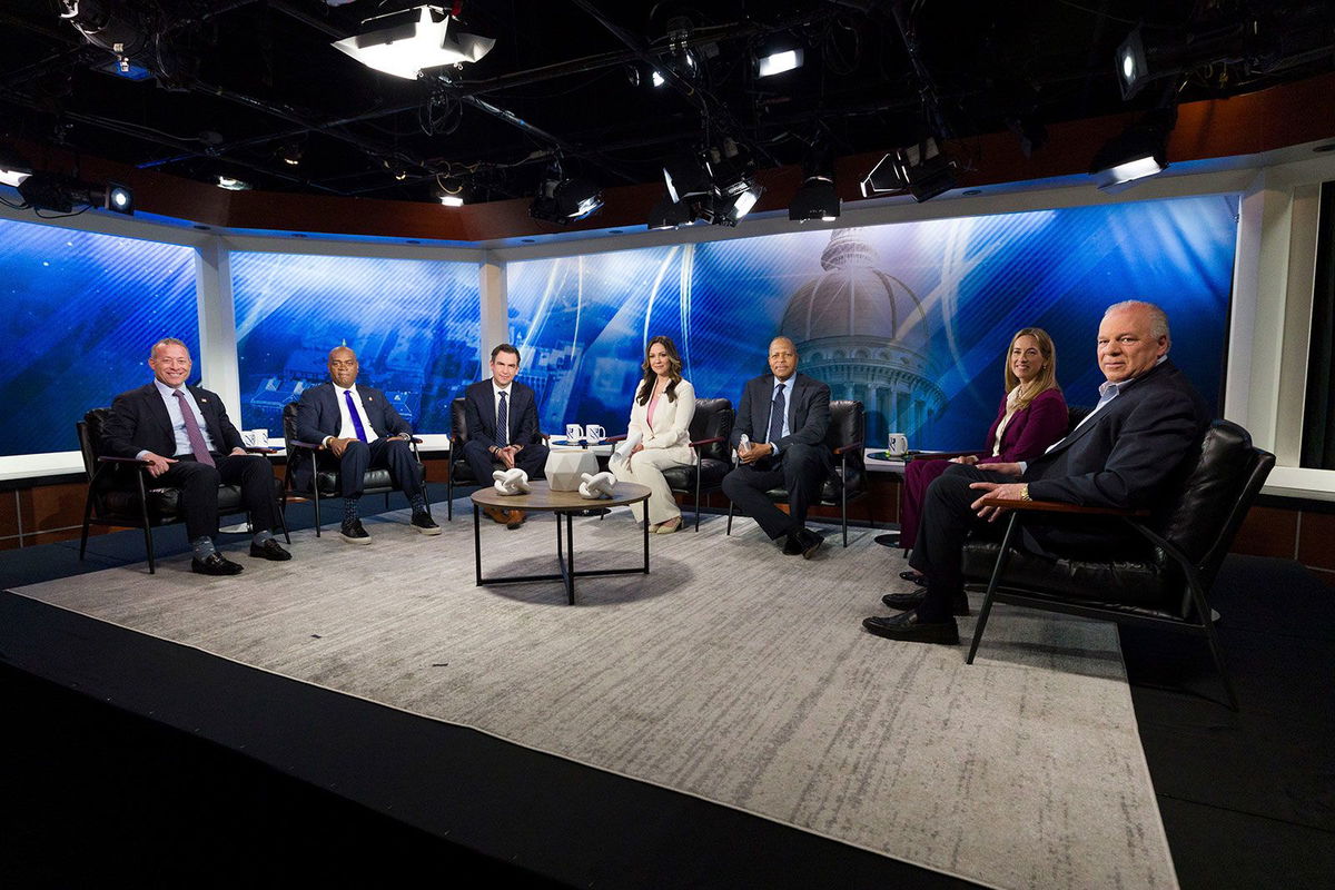 <i>Mike Catalini/AP via CNN Newsource</i><br/>Former Assemblyman Jack Ciattarelli speaks after the first Republican debate on Tuesday