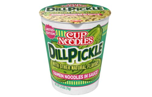 Cup Noodles has created a dill pickle flavor