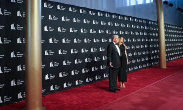 President Donald Trump and first lady Melania Trump arrive at the Kennedy Center on June 11